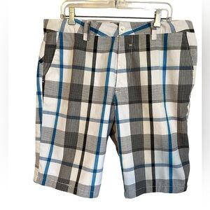 Urban  Heritage Plaid Shorts White/Gray Mens 38